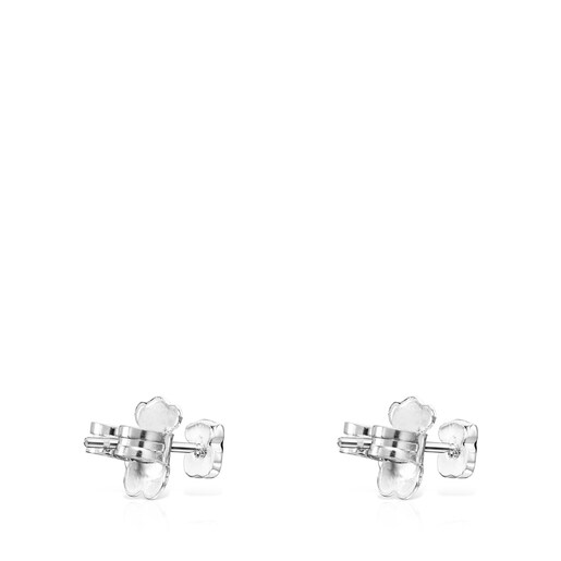 TOUS Mini Onix Earrings in Silver with Onyx 0,4cm.