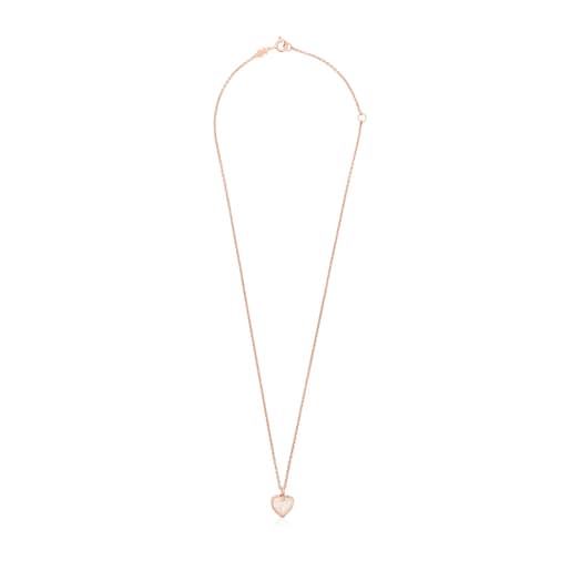 Collana con placcatura in oro rosa 18 kt su argento e perle Areia