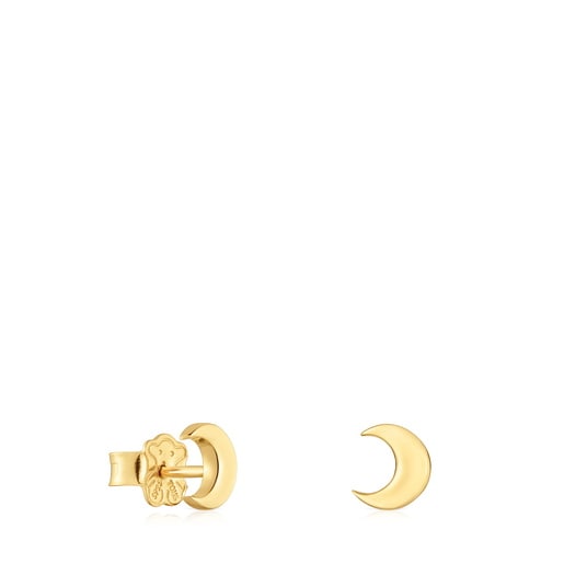 Aretes luna con baño de oro 18 kt sobre plata TOUS Motivos
