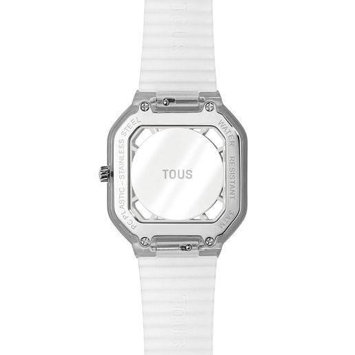 Montre analogique en acier avec zirconiums Gleam Fresh