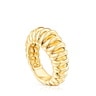 Anell amb bany d'or 18 kt sobre plata Virtual Garden