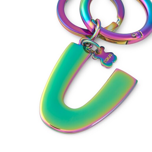 Llavero Touscedario Letra V Iriscente