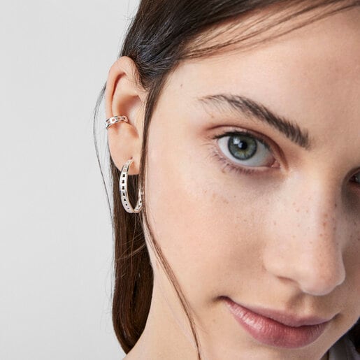 Earcuff de plata con siluetas de oso TOUS Bear Row