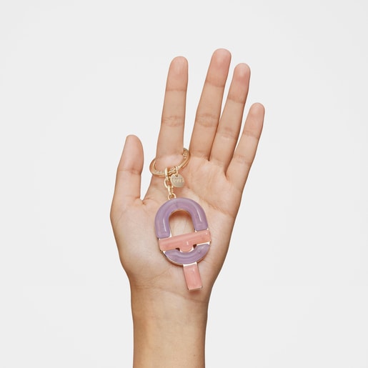 Lilac and pink logo Key ring TOUS MANIFESTO