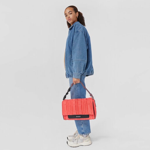 תיק צד TOUS Empire Padded גדול בצבע אלמוג