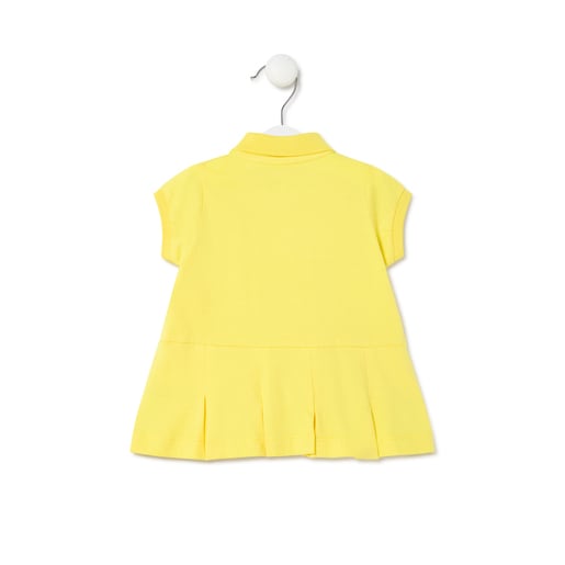 Polo-neck dress in Casual yellow