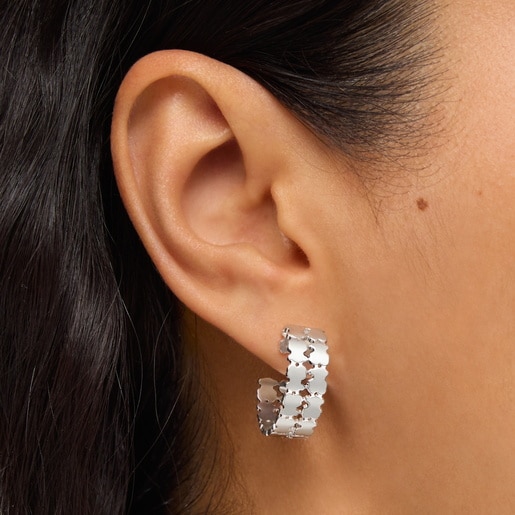 22 mm silver Hoop earrings TOUS Sweet 40s