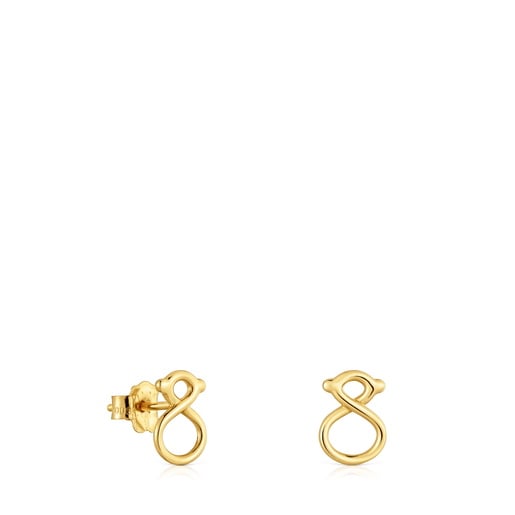 10 mm 9kt gold bear-motif Earrings TOUS Infinity