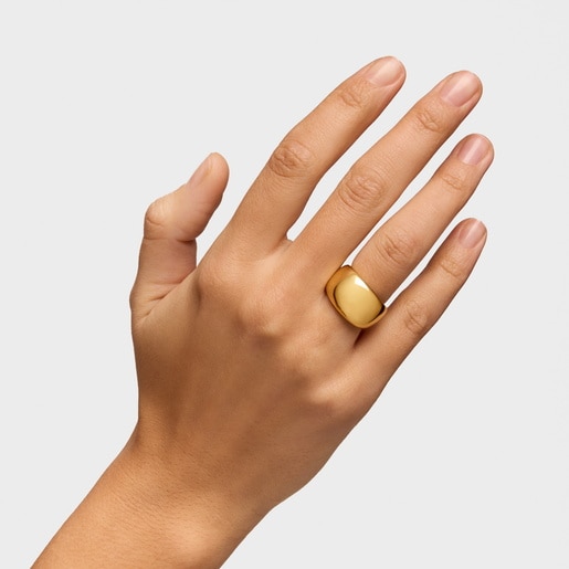 Silver Vermeil TOUS Basics Domed ring