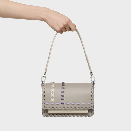 Small beige Crossbody bag Audree Pasadas