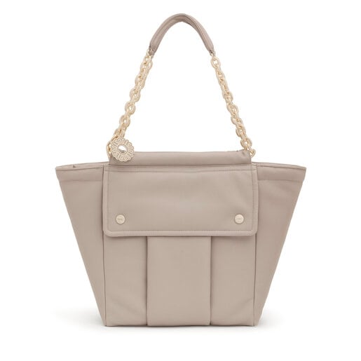 Large taupe Tote bag TOUS Jane