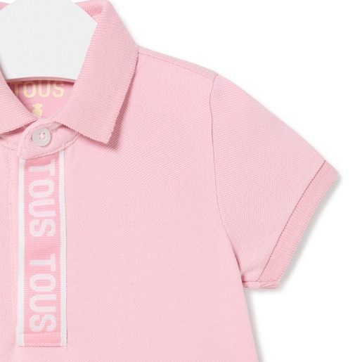 Piqué polo t-shirt in Casual pink
