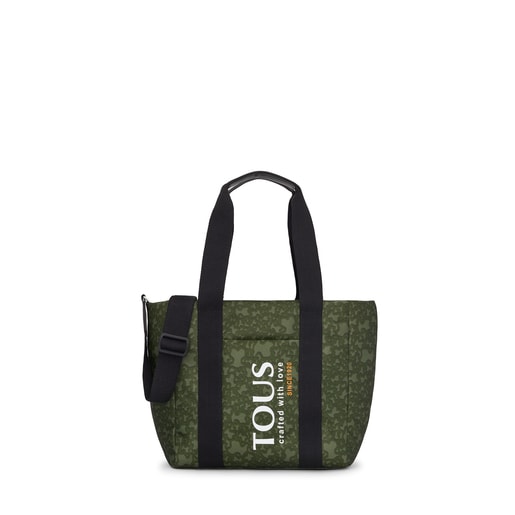 Small khaki-colored nylon Kaos Mini Evolution Tote bag