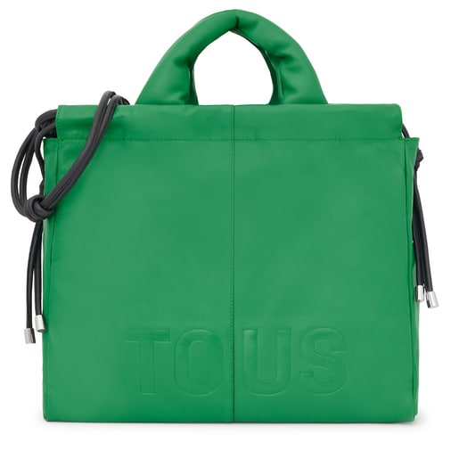 Large green leather TOUS Cloud One-shoulder bag | TOUS