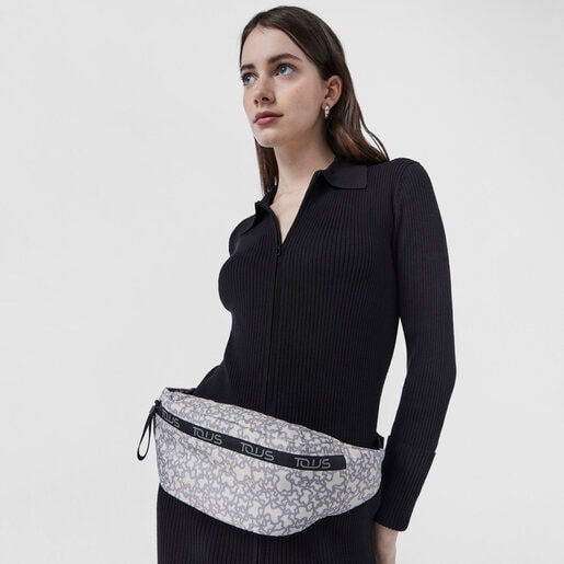 Бежевo-серая сумка на поясе Kaos Mini Sport