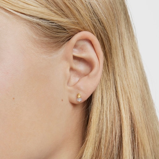 Gold and chalcedony bear Single earringTOUS Balloon