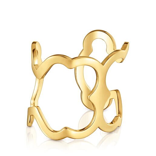 Pulsera esclava xl de acero en color dorado con silueta oso Carrusel