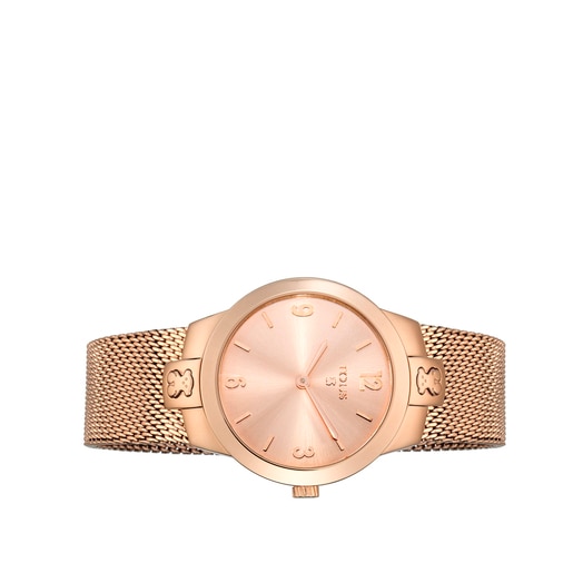 Montre T-Mesh en Acier IP rosé