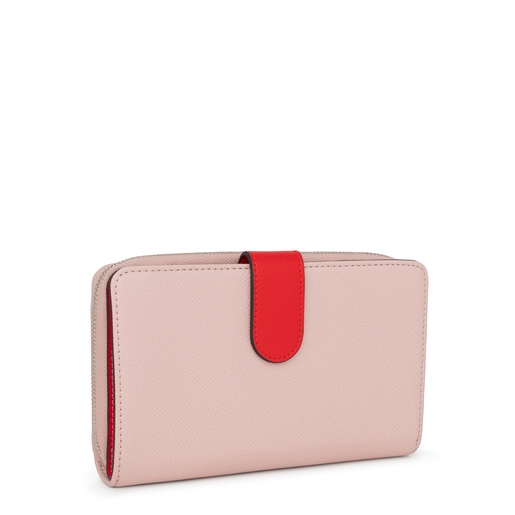 Medium pink and beige New Dubai Wallet | TOUS