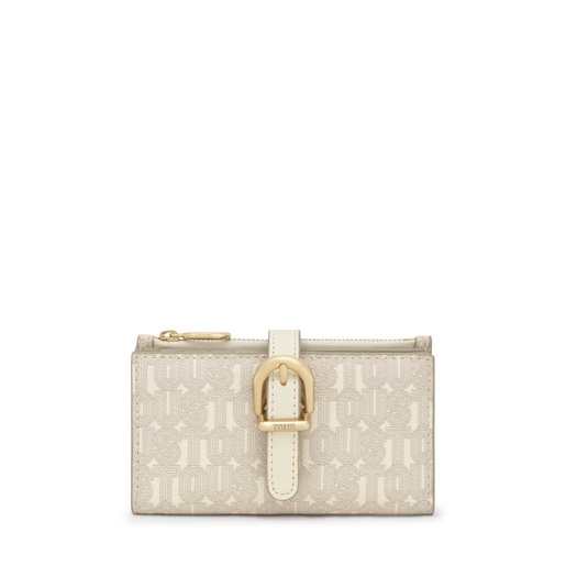 Beige Wallet TOUS Buckles Silhouette