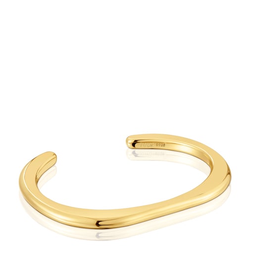 Pulsera esclava con baño de oro 18 kt sobre plata Line