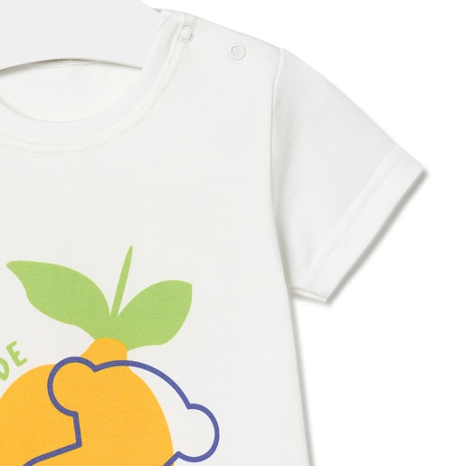 Camiseta de playa Lemon blanca