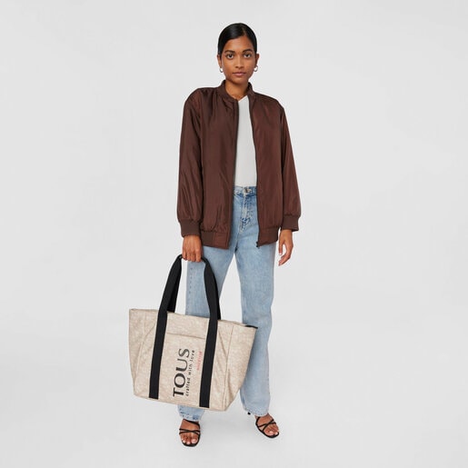 Capazo grande beige Kaos Mini Evolution Nylon