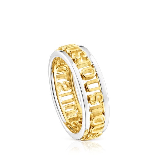 Silver and silver vermeil Ring Logo | TOUS