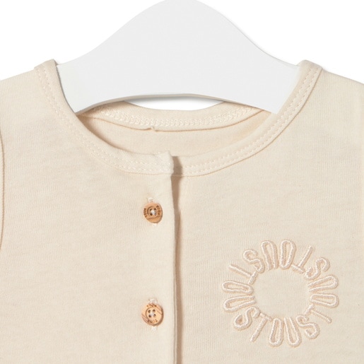 Babygrow curto de bebé Classic cor crua