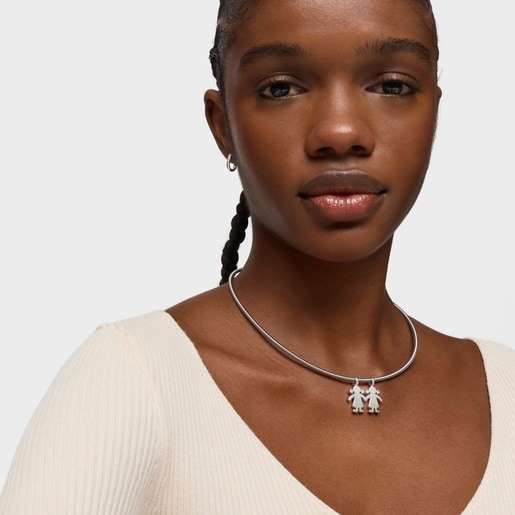 Silver Sweet Dolls girls Pendant