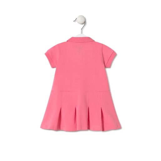 Vestido cuello polo Casual rosa