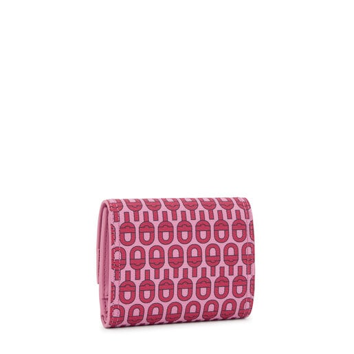 Fuchsia-colored Flap Card wallet TOUS MANIFESTO Essence