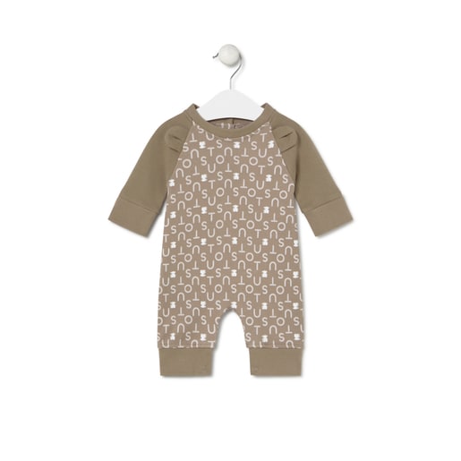 Baby playsuit in Soft beige