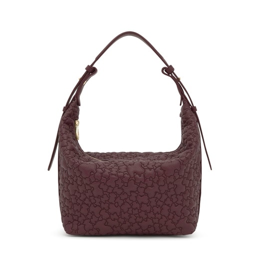Bolsa de hombro mediano burdeos TOUS Puffy bear
