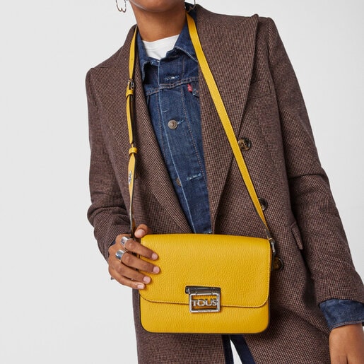 Bandolera Tous Legacy mostaza de piel
