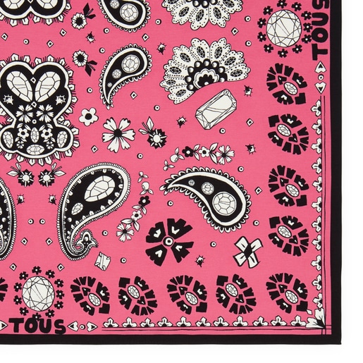 Pink TOUS Gems Bandana scarf