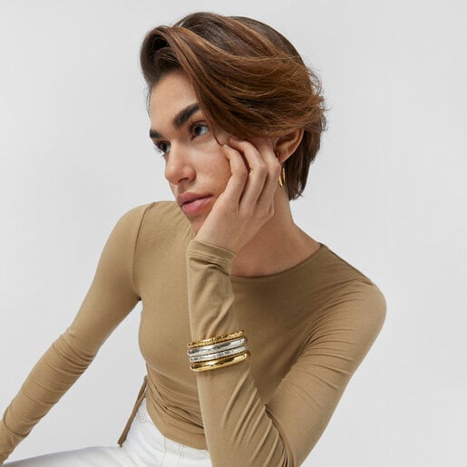 Bracelet Straight XL en Argent Vermeil