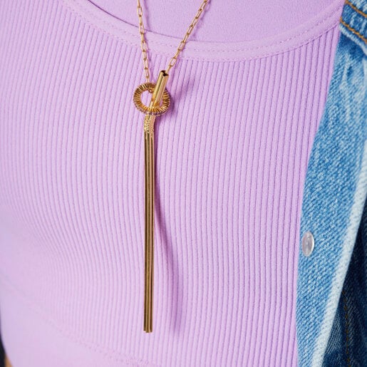 100-mm silver vermeil TOUS St. Tropez Cup Pendant with amethysts