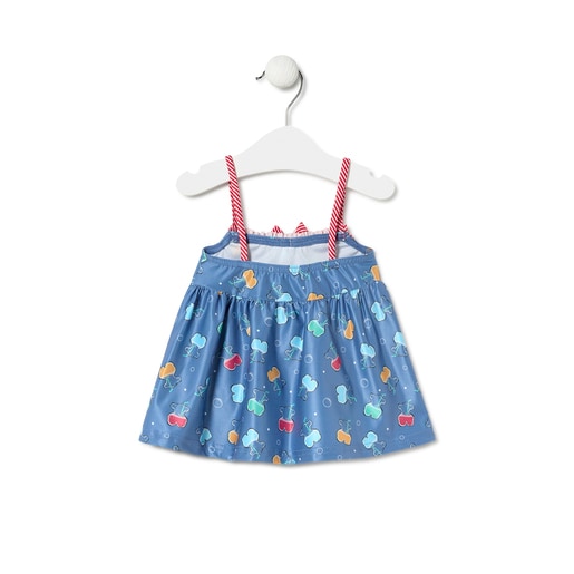 Vestido de tirantes niña Coctel azul