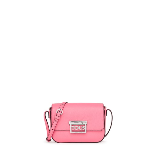 Kožená Crossbody kabelka TOUS Legacy Mini v růžové barvě