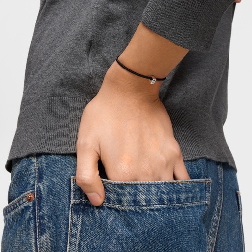 7 mm silver letter B Charm TOUS Mesh Tube