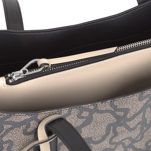 Large black and white Kaos Icon Shopping bag