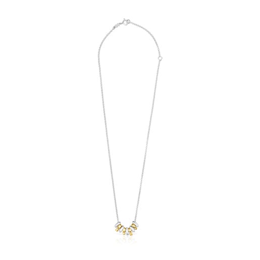 Silver and silver vermeil Virtual Garden Necklace with charms | TOUS