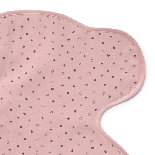 Bear-shaped travel changing mat in Mini pink