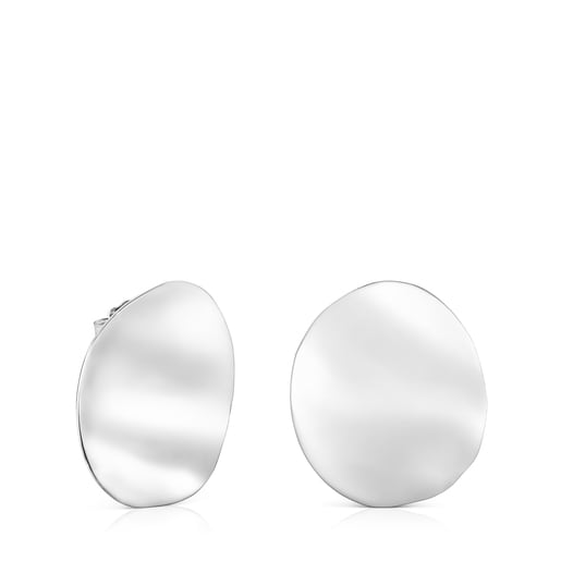 Small Silver Nenufar Earrings | TOUS