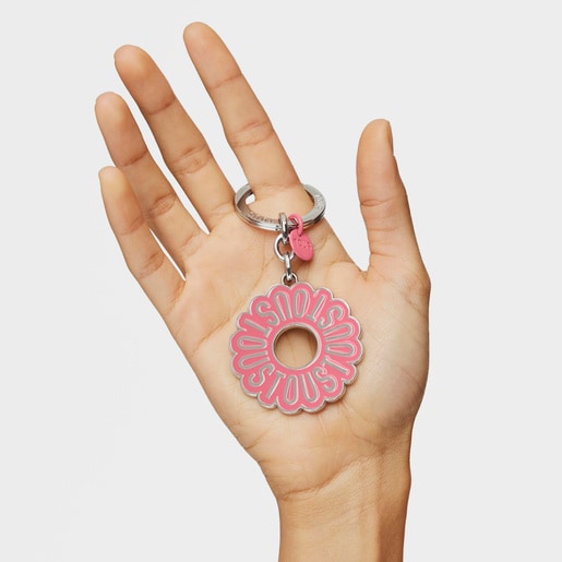 Pink Key ring TOUS Circle Logo