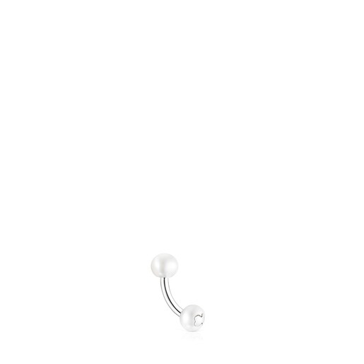 Piercing d’orella TOUS Pearl d’acer i perles