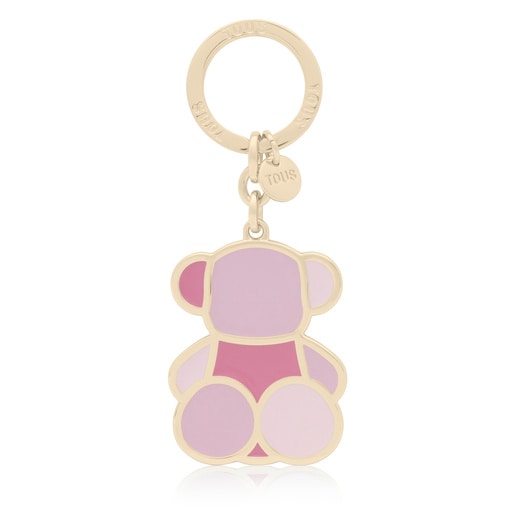 Porta-chaves rosa TOUS Bear Faceted