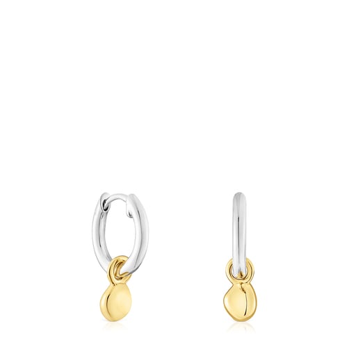 Two-tone TOUS Joy Bits hoop earrings with pendant | TOUS