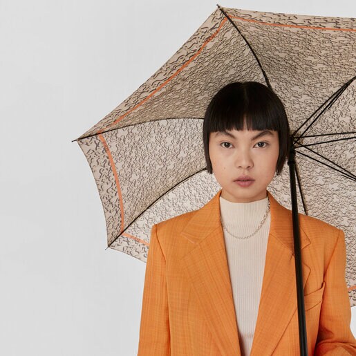 מטרייה Kaos Mini Evolution גדולה בצבע בז'